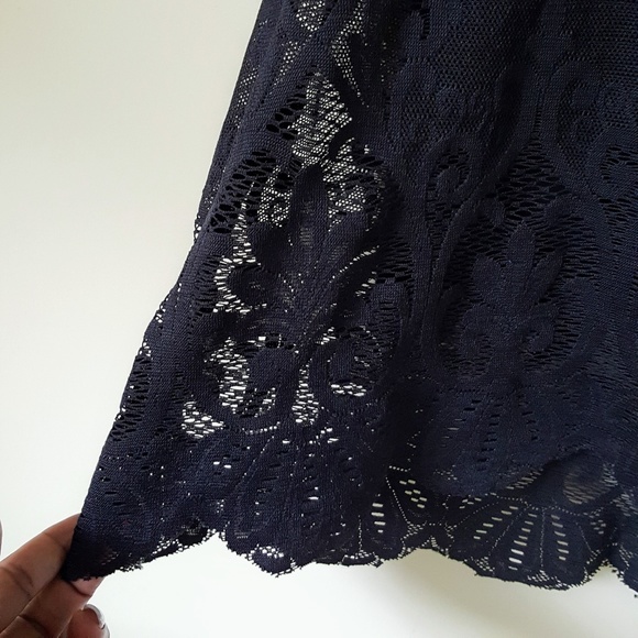 Mock Neck LaceTop - Picture 2 of 6